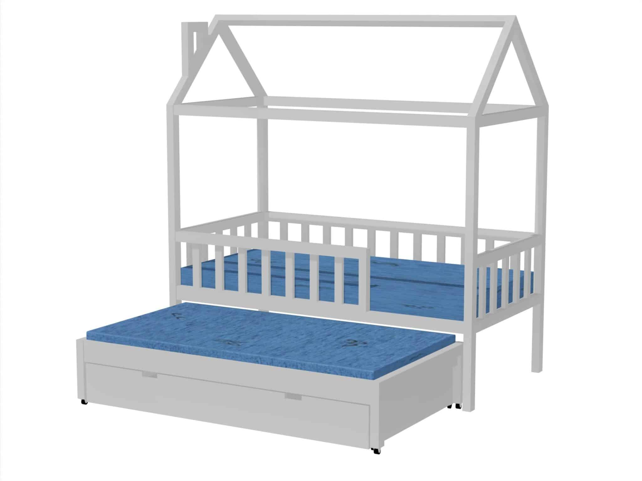 Podwójne łóżko dziecięce rozsuwane
